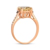 Thumbnail Image 3 of Le Vian Oval-Cut Caramel Quartz Ring 1/5 ct tw Diamonds 14K Strawberry Gold