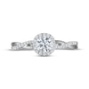Thumbnail Image 3 of KAY Signature Collection Diamond Halo Engagement Ring 1/2 ct tw 14K White Gold