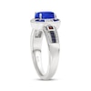 Thumbnail Image 3 of Star Wars R2-D2 Blue-Green Lab-Created Opal, Blue Lab-Created Sapphire, Garnet & Diamond Ring 1/10 ct tw Sterling Silver