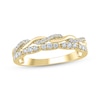 Thumbnail Image 1 of Now + Forever Diamond Two-Row Twist Anniversary Ring 1/4 ct tw 10K Yellow Gold