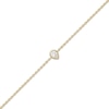 Thumbnail Image 2 of KAY Lab-Grown Diamonds Pear-Shaped Bezel-Set Solitaire Bracelet 1/8 ct tw 10K Yellow Gold 7.25" (F/SI2)