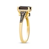 Thumbnail Image 2 of Le Vian Emerald-Cut Chocolate Quartz Ring 1/3 ct tw Diamonds 14K Honey Gold