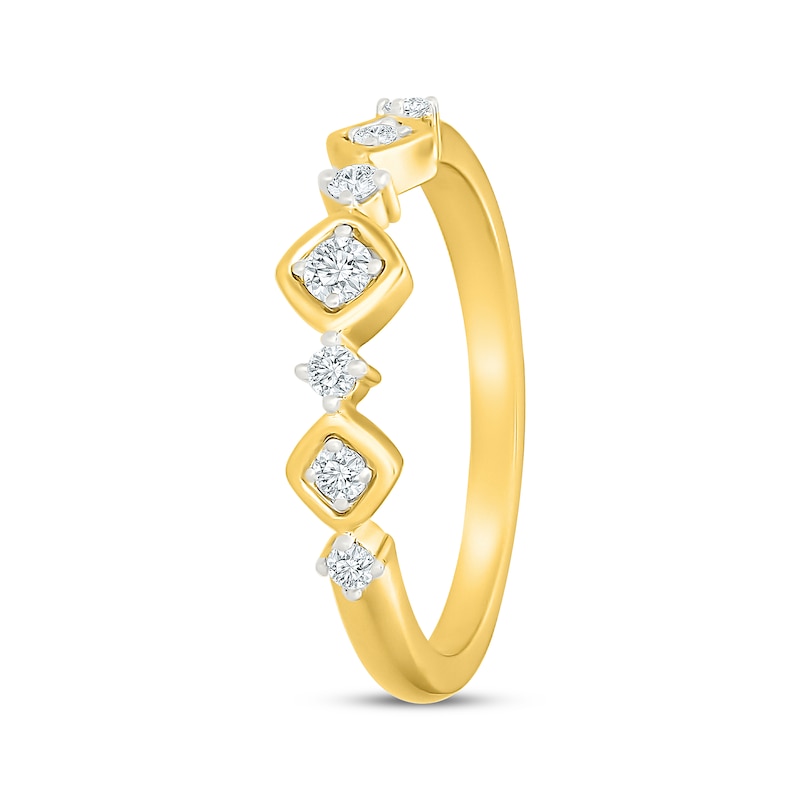 Main Image 2 of KAY Lab-Grown Diamonds Geometric Frame Ring 1/5 ct tw 10K Yellow Gold