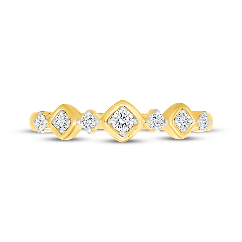 Main Image 4 of KAY Lab-Grown Diamonds Geometric Frame Ring 1/5 ct tw 10K Yellow Gold