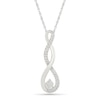 Thumbnail Image 1 of Diamond Accent Swirl Infinity Necklace Sterling Silver