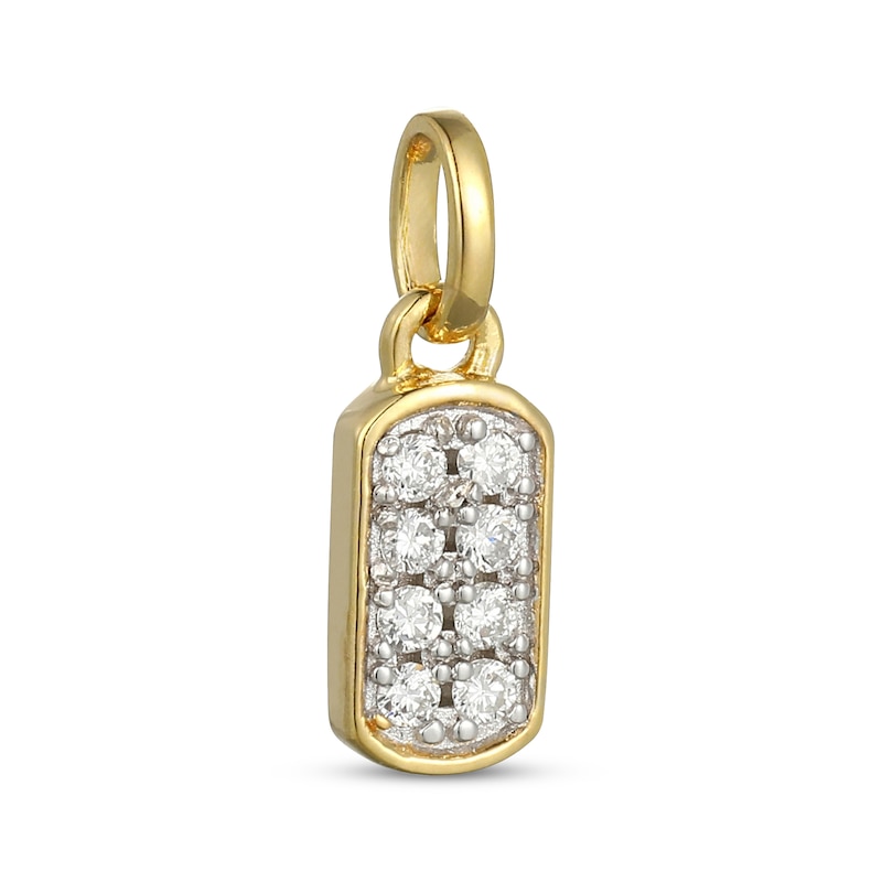 Main Image 2 of STUDIO BY KAY Lab-Grown Diamond Capsule-Shaped Charm 1/10 ct tw 24K Yellow Gold Vermeil Sterling Silver