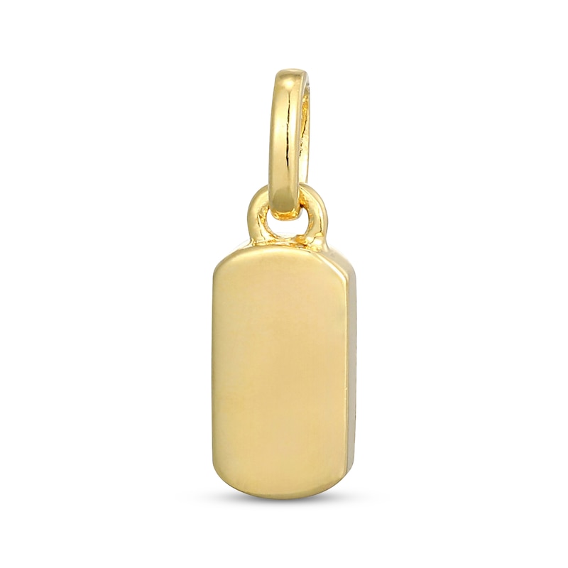 Main Image 3 of STUDIO BY KAY Lab-Grown Diamond Capsule-Shaped Charm 1/10 ct tw 24K Yellow Gold Vermeil Sterling Silver
