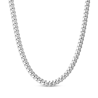JAXXON Men's Collection 4mm Cuban Curb Chain Necklace Solid Stainless Steel 22"