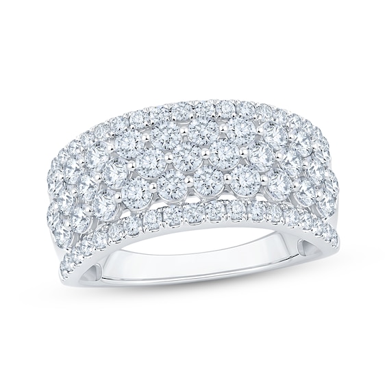 Now + Forever Lab-Grown Diamonds Five-Row Anniversary Ring 2 ct tw 14K White Gold