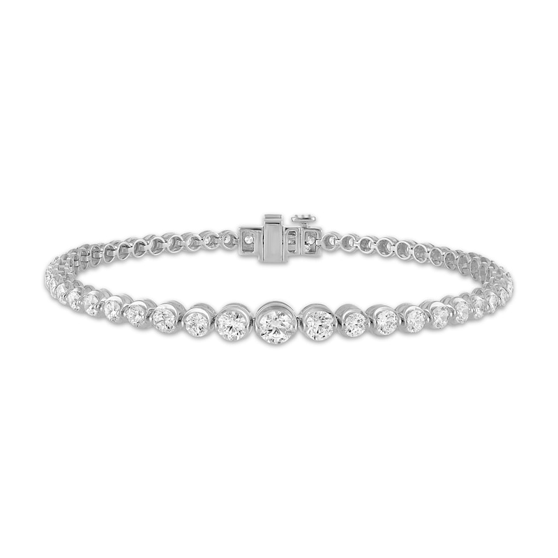 Main Image 1 of KAY Lab-Grown Diamonds Graduated Tennis Bracelet 4 ct tw 10K White Gold 7"