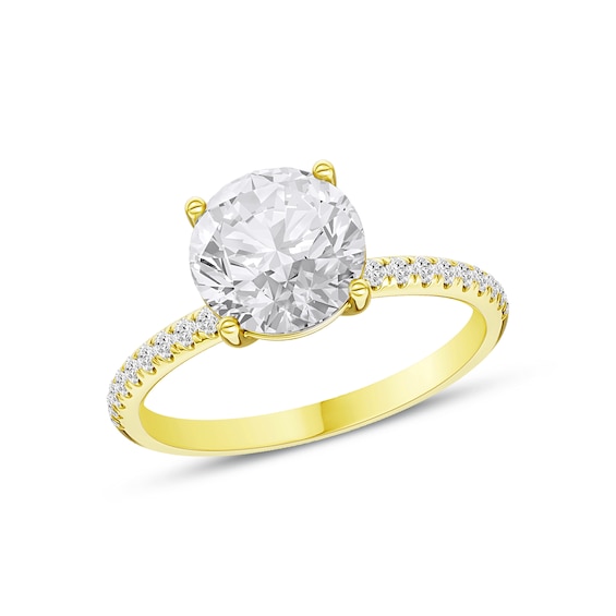 Now + Forever Lab-Grown Diamond Engagement Ring Setting 1/6 ct tw 18K Yellow Gold