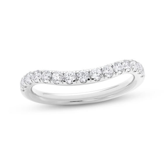 Now + Forever Certified Diamond Contour Ring 5/8 ct tw 14K White Gold