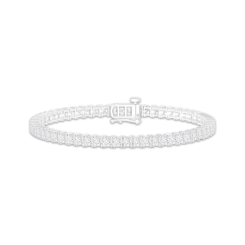 Main Image 1 of KAY Lab-Grown Diamonds Princess-Cut Tennis Bracelet 7 ct tw 10K White Gold 7"