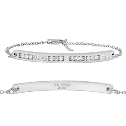 Love in Code TE AMO Morse Code Bracelet (1 Stone 1 Line)