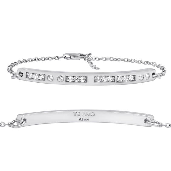 Love in Code TE AMO Morse Code Bracelet (1 Stone 1 Line)