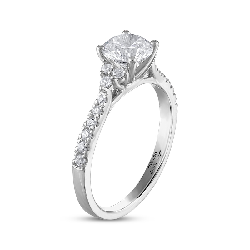Main Image 2 of THE LEO Ideal Cut Diamond Engagement Ring 1-1/5 ct tw 14K White Gold