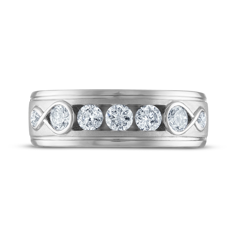 Main Image 3 of Every Moment Men's Diamond Wedding Band 1 ct tw 14K White Gold