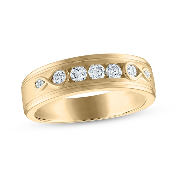 Every Moment Men's Diamond Wedding Band 1 ct tw 14K Yellow Gold