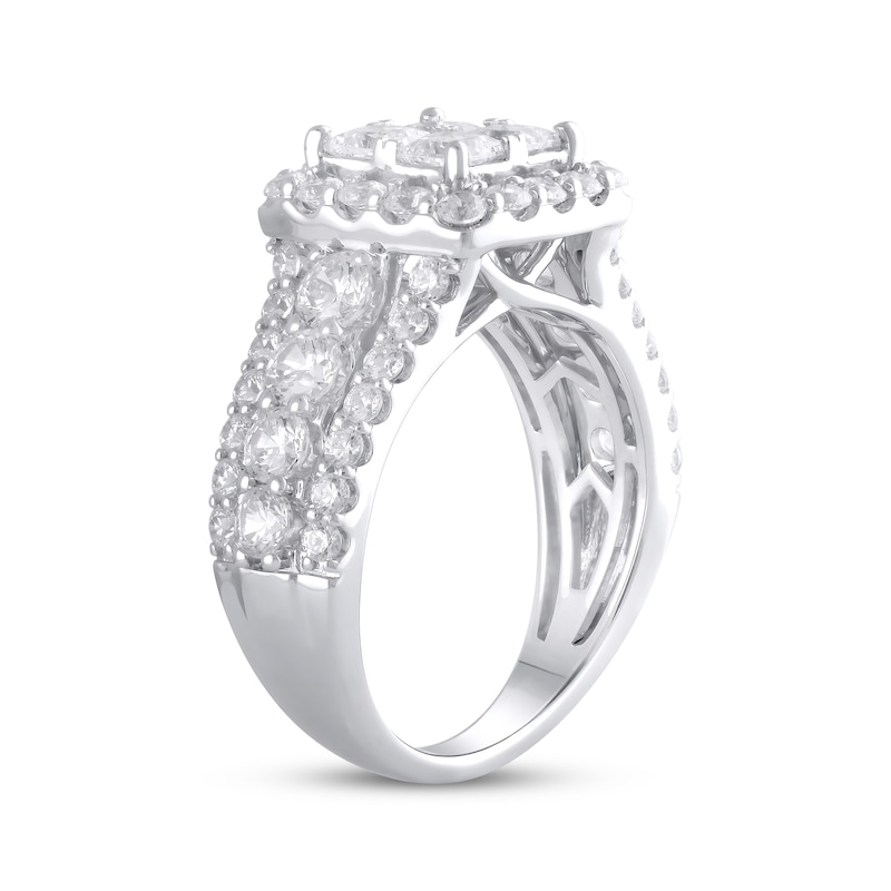 Lab-Created Diamonds by KAY Princess-Cut Quad Engagement Ring 3 ct tw 14K White Gold