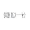 Thumbnail Image 3 of Princess-Cut Quad Stud Earrings 1/4 ct tw 10K White Gold
