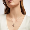 Thumbnail Image 4 of Disney Treasures Mickey Mouse Garnet & Diamond Accent Necklace Sterling Silver & 10K Rose Gold 19”