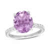 Monique Lhuillier Bliss Oval-Cut Light Amethyst & Diamond Engagement Ring 1/2 ct tw 14K White Gold