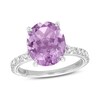 Monique Lhuillier Bliss Oval-Cut Light Amethyst & Diamond Engagement Ring 1/2 ct tw 14K White Gold