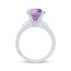 Monique Lhuillier Bliss Oval-Cut Light Amethyst & Diamond Engagement Ring 1/2 ct tw 14K White Gold