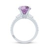 Monique Lhuillier Bliss Oval-Cut Light Amethyst & Diamond Engagement Ring 1/2 ct tw 14K White Gold