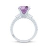 Thumbnail Image 2 of Monique Lhuillier Bliss Oval-Cut Light Amethyst & Diamond Engagement Ring 1/2 ct tw 14K White Gold