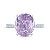 Thumbnail Image 3 of Monique Lhuillier Bliss Oval-Cut Light Amethyst & Diamond Engagement Ring 1/2 ct tw 14K White Gold