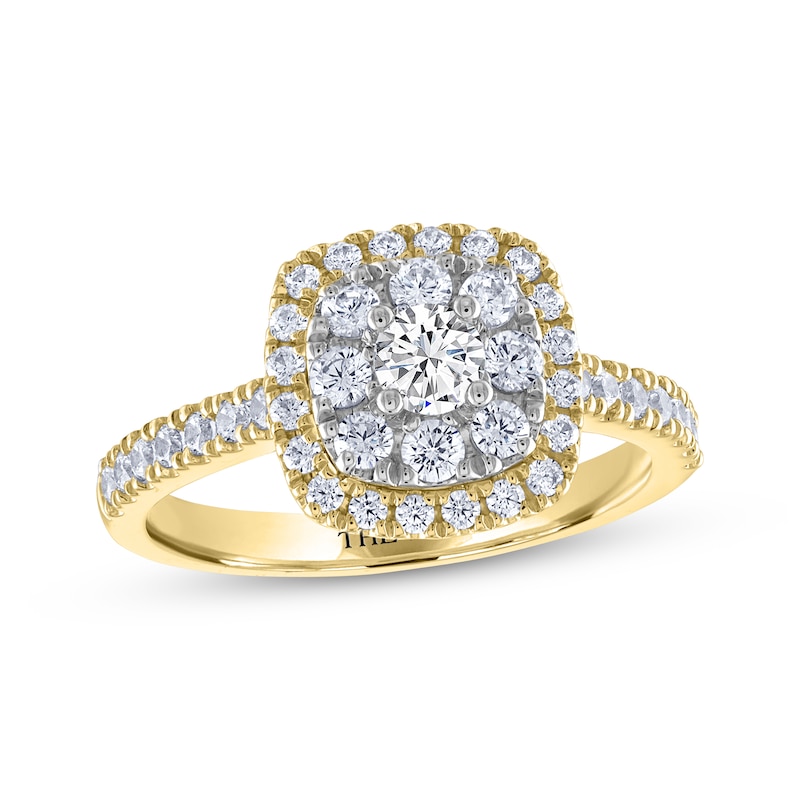 THE LEO Diamond Round-Cut Engagement Ring 3/4 ct tw 14K Two-Tone Gold