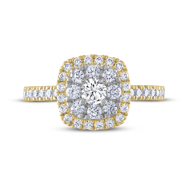 THE LEO Diamond Round-Cut Engagement Ring 3/4 ct tw 14K Two-Tone Gold