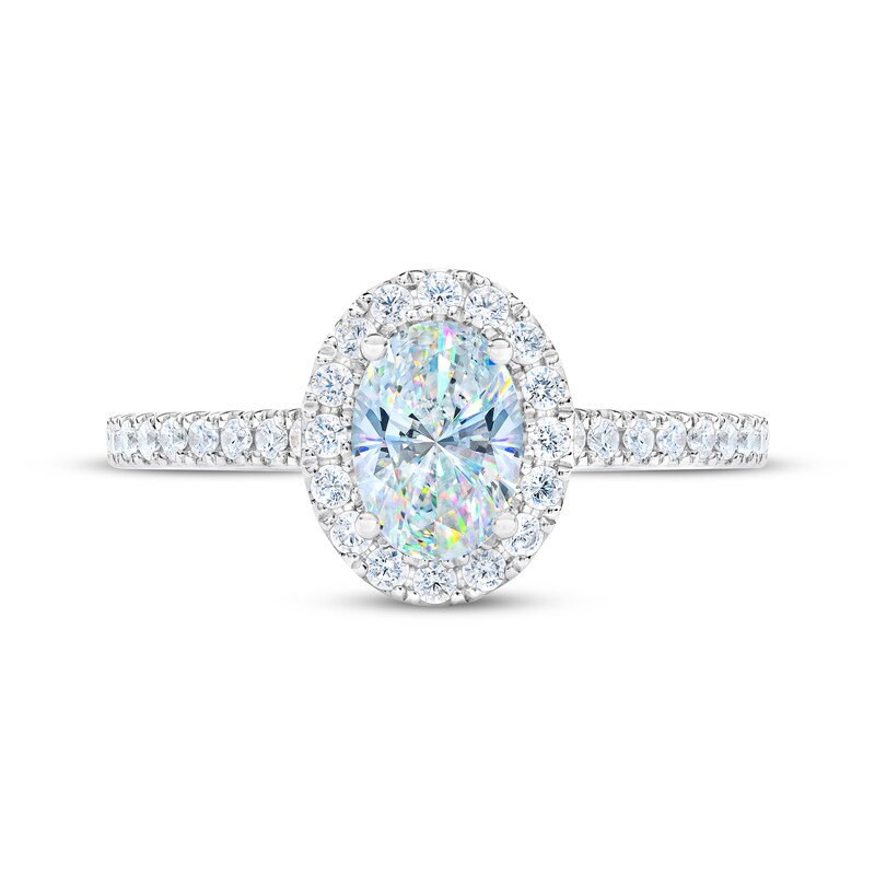 THE LEO First Light Diamond Oval-Cut Engagement Ring 1-1/4 ct tw 14K White Gold