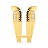 Thumbnail Image 2 of Black & White Diamond Chevron Enhancer Ring 1/2 ct tw 14K Yellow Gold