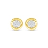 Thumbnail Image 1 of Lab-Created Diamonds by KAY Twist Circle Stud Earrings 1/5 ct tw 10K Yellow Gold
