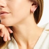 Thumbnail Image 3 of Diamond Rope Crossover Huggie Hoop Earrings 1/6 ct tw 10K Yellow Gold