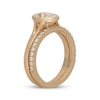 Thumbnail Image 2 of Neil Lane Artistry Oval-Cut Lab-Grown Diamond Bridal Set 1-1/4 ct tw 14K Yellow Gold