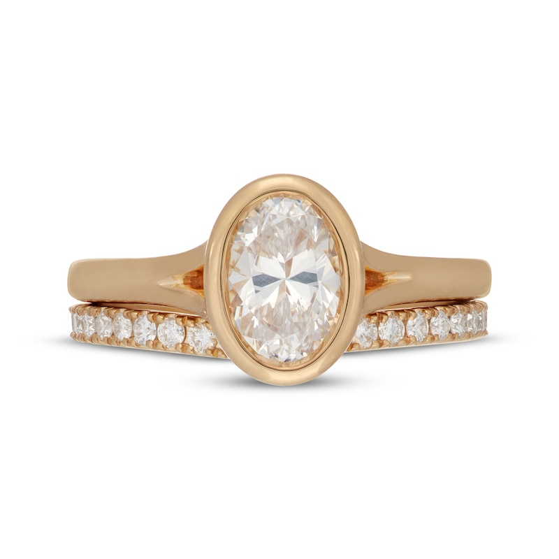 Main Image 3 of Neil Lane Artistry Oval-Cut Lab-Grown Diamond Bridal Set 1-1/4 ct tw 14K Yellow Gold