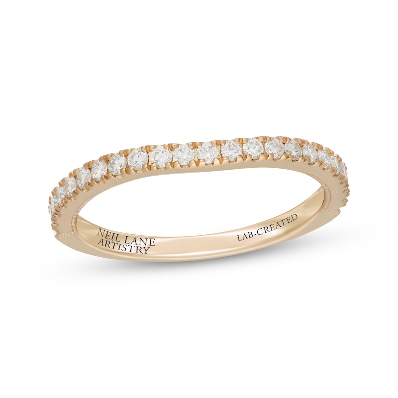 Main Image 7 of Neil Lane Artistry Lab-Grown Diamond Wedding Band 1/3 ct tw 14K Yellow Gold
