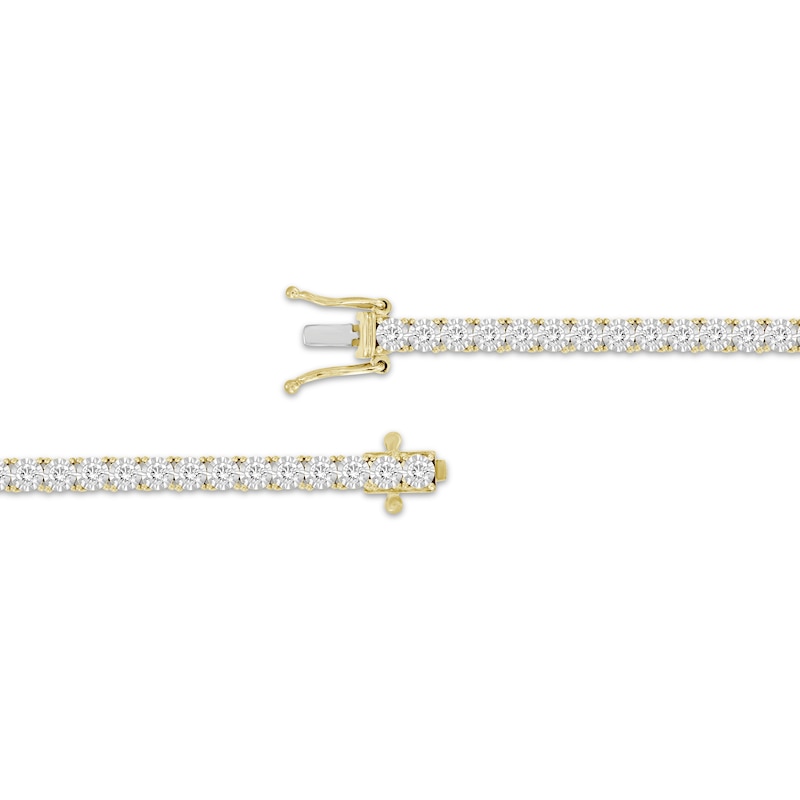 Main Image 3 of Men's Diamond Tennis Bracelet 1-1/4 ct tw 10K Yellow Gold 8.5&quot;