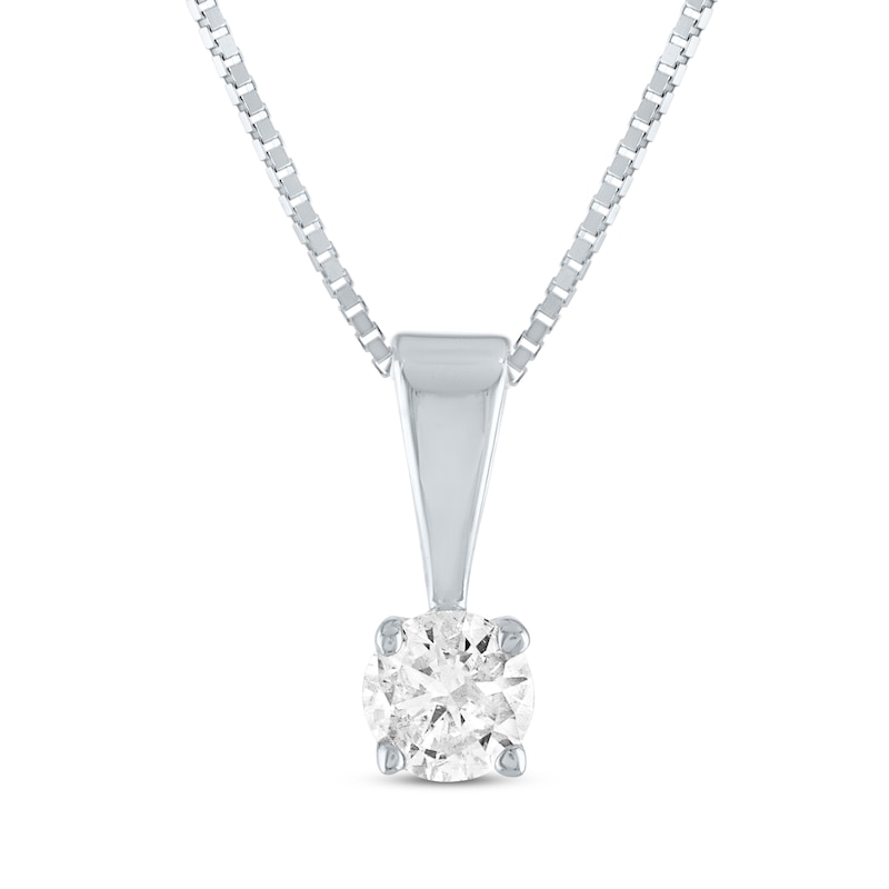 Main Image 2 of Diamond Solitaire Gift Set 1/2 ct tw 10K White Gold 18&quot; (J/I3)