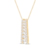 Thumbnail Image 2 of Diamond Ladder Necklace 1 ct tw 10K Yellow Gold 18&quot;