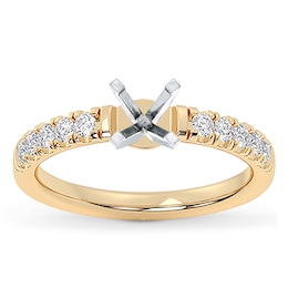 Now + Forever Lab-Grown Diamonds Engagement Ring Setting 1/4 ct tw 14K Yellow Gold