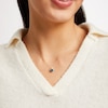 Thumbnail Image 4 of Cushion-Cut London Blue Topaz & Diamond Accent Butterfly Necklace 10K Yellow Gold 18&quot;
