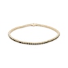 Thumbnail Image 1 of Men's Black Diamond Tennis Bracelet 5 ct tw 10K Yellow Gold 8.5"