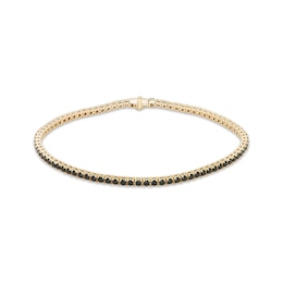 Men's Black Diamond Tennis Bracelet 5 ct tw 10K Yellow Gold 8.5"