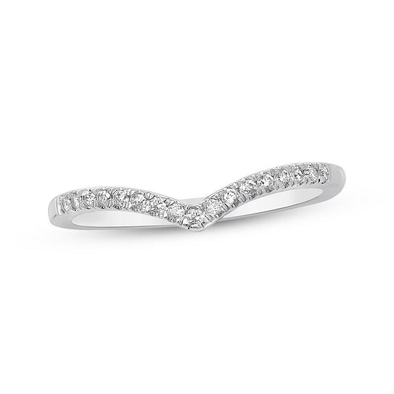 Diamond Contour Ring 1/10 ct tw 10K White Gold