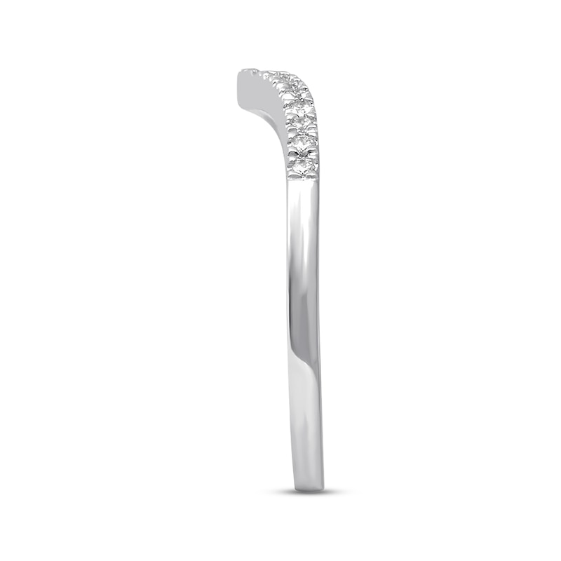 Main Image 2 of Now + Forever Diamond Contour Ring 1/10 ct tw 10K White Gold