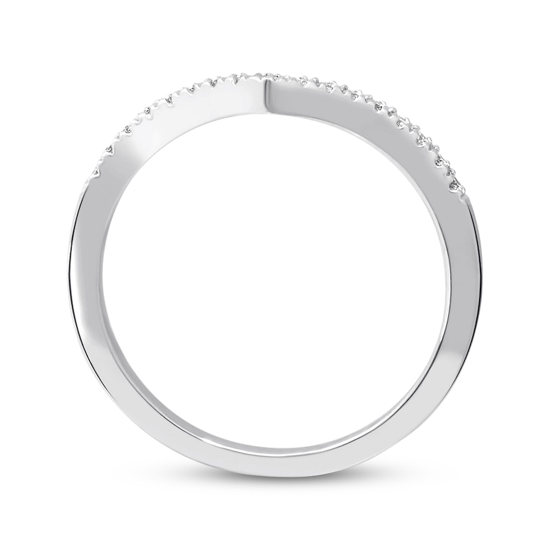 Main Image 3 of Now + Forever Diamond Contour Ring 1/10 ct tw 10K White Gold